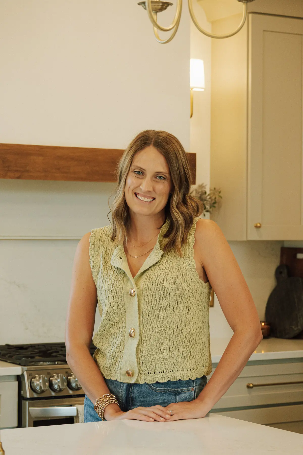 Kate Miller in her farmhouse kitchen