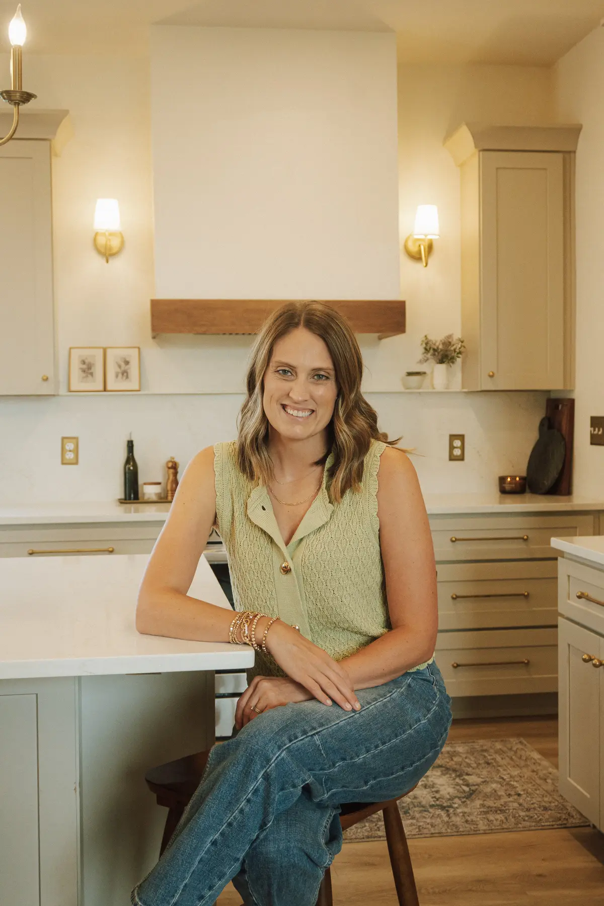 Kate Miller in a kitchen she designed